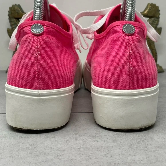 Steve Madden Emmi Canvas Platform Sneakers Shoes Womens Size 10M Bright Pink - Picture 5 of 10